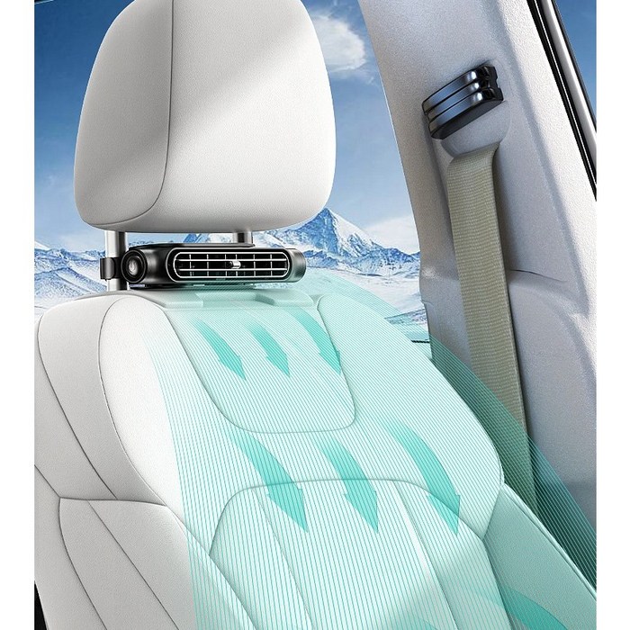 마미픽 KC인증 카시트 차량용 자동차 선풍기, 블랙