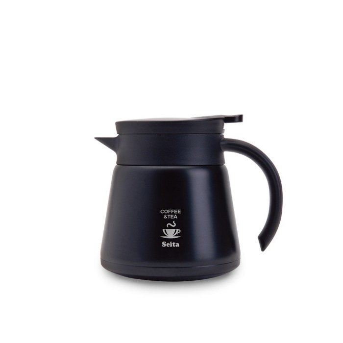 세이타 핸드드립 서버포트 보온주전자 600800ml 윤스테이 커피서버, 블랙, 600ml