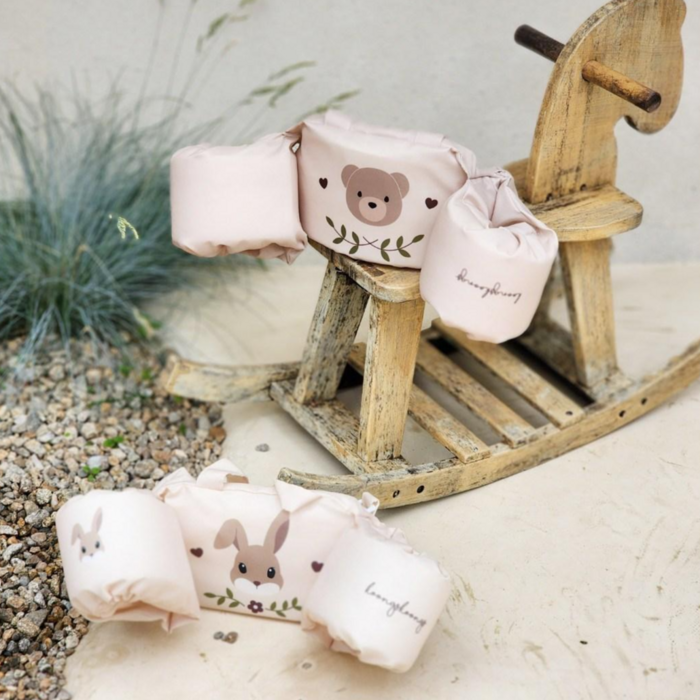 쿵스쿵스 암링자켓 아기 퍼들자켓 유아 곰돌이 감성 팔튜브 구명 물놀이 수영 조끼, 1개