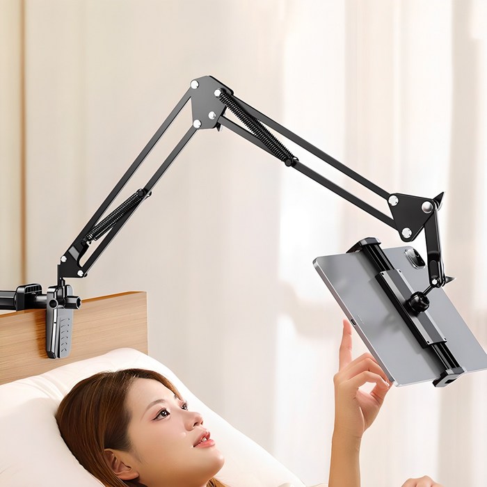 레드에셋 침대 핸드폰 거치대, 1개, 블랙태블릿휴대폰전용