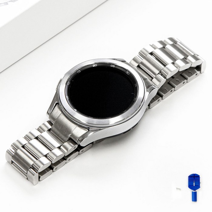 고고플랜 갤럭시 워치 5 4 프로 클래식 메탈 스트랩 밴드 시계줄 40mm 42mm 44mm 46mm 호환  시계줄 조절 도구