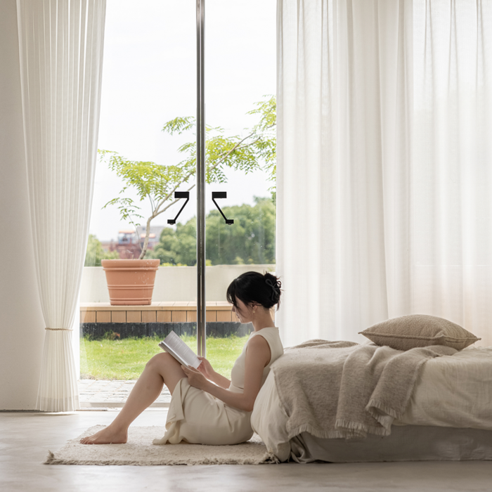 홈키안 이음선없는 도톰 비침없는 차르르 쉬폰 거실커튼