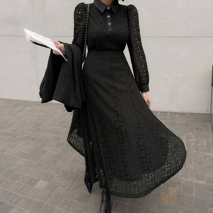 비비에모 로랑스 레이 하객룩 격식룩 롱 원피스 12531