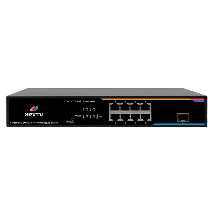 넥스트유 8포트 스위칭허브 10G SFP 1포트 2.5G