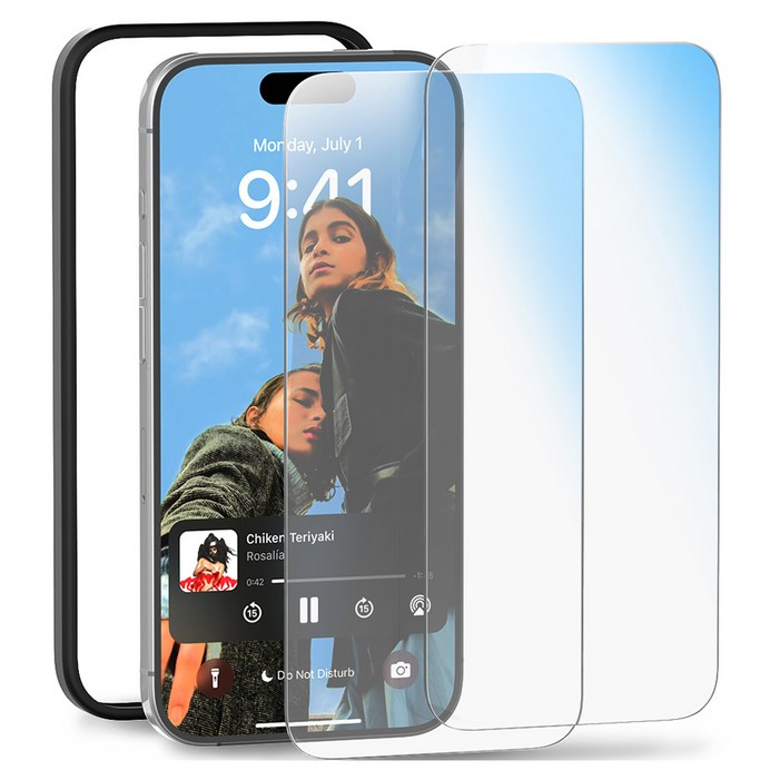 구스페리 강화유리 휴대폰 액정보호필름 2p 세트, 1세트