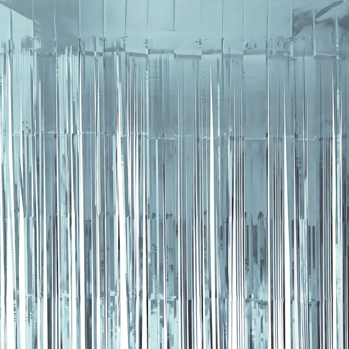 엉클킴 파티장식 파티 수술 은박커튼, 실버, 3개