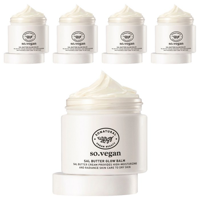 쏘비건 살버터 글로우 밤 크림, 70ml, 5개