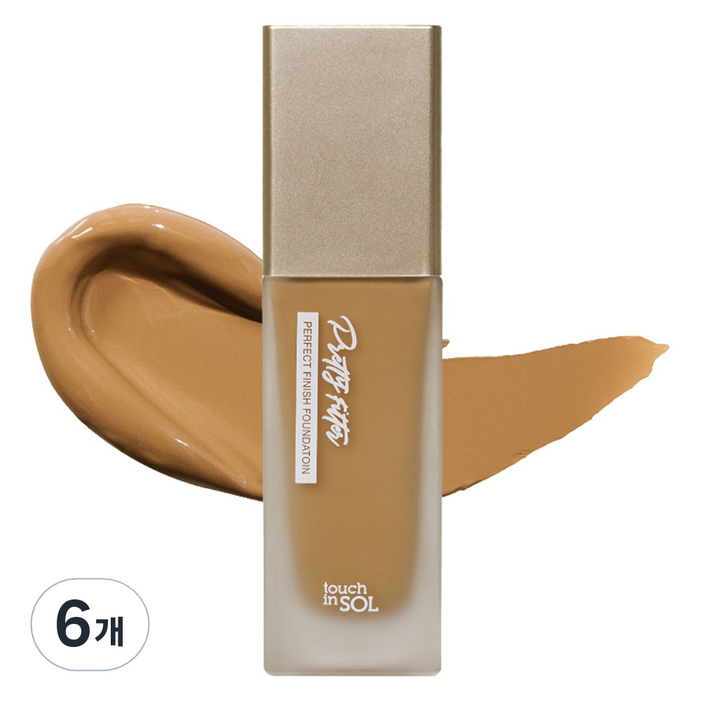 터치인솔 프리티필터 퍼펙트 피니시 파운데이션 35g, 6개, 4호 텐