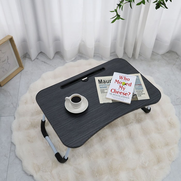 로에드 미니테이블 다용도 접이식 라운딩테이블 베드트레이