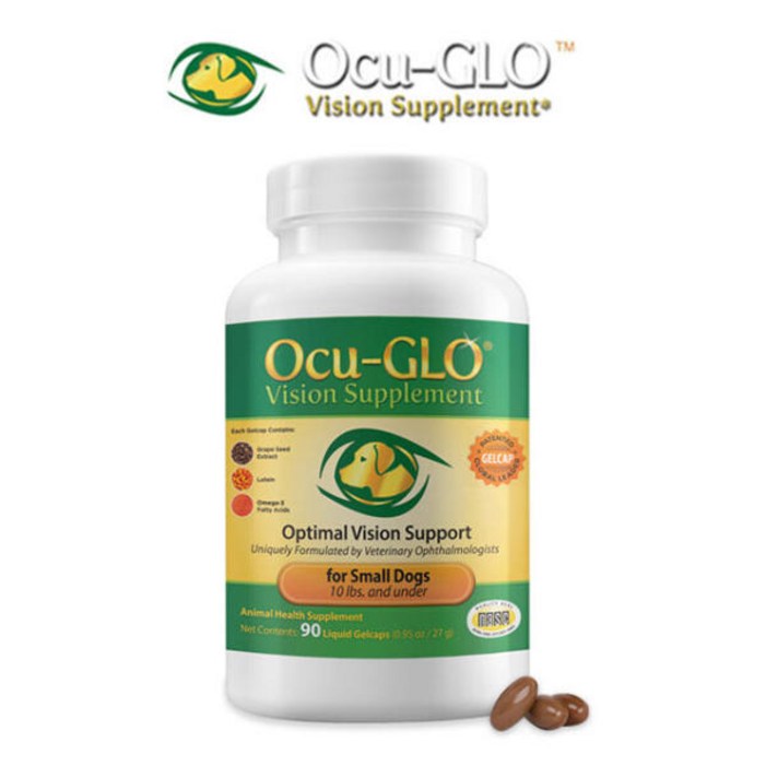 오큐글로 90개입 소형견 강아지 루테인 오메가3 눈영양제 젤캡슐