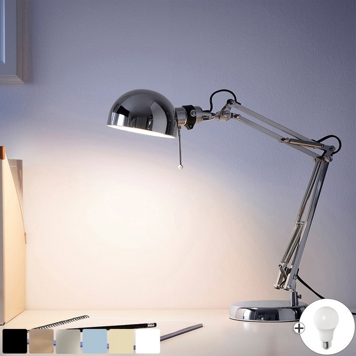 이케아 단스탠드 독서등 작업등 포르소 LED전구증정