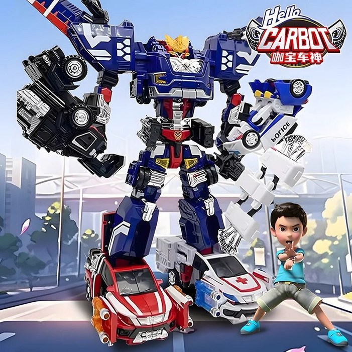 헬로카봇 펜타스톰X 합체 변신 로봇 5대 자동차 합체 장난감 중형 어린이 생일선물