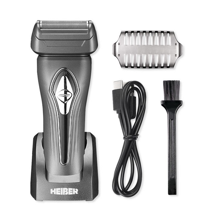 헤이즈 3D 블레이드 남자 전기면도기 일자형 전동 면도기 생활방수 건식 습식, 다크그레이