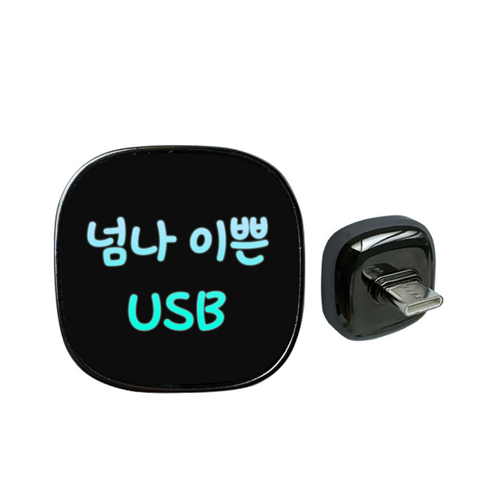 LED 자동차 C타입 USB메모리 각인