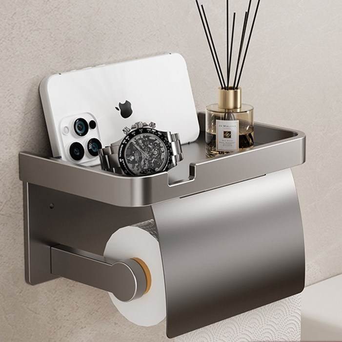 소리울 벽면 무타공 접착식 욕실 화장실 휴지걸이