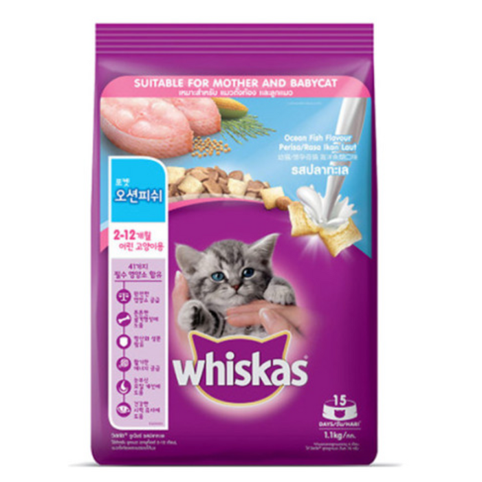 위스카스 고양이 건식사료, 흰살생선, 2.7kg, 1개