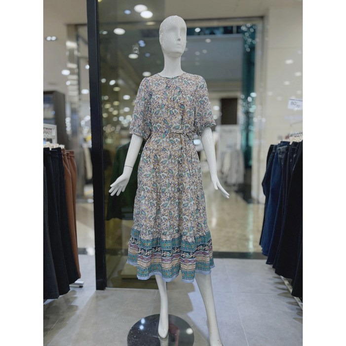 크로커다일레이디 프린트 롱 패턴 원피스 OHDMOP107