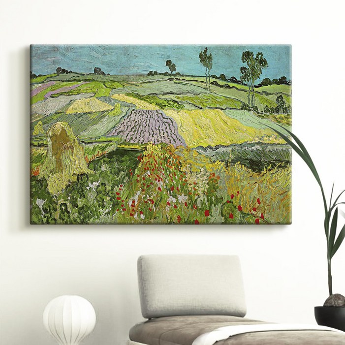 더 아트 컴퍼니 빈센트 반 고흐 명화그림 인테리어 캔버스액자 80종 140, 19. VG오베르의 평원