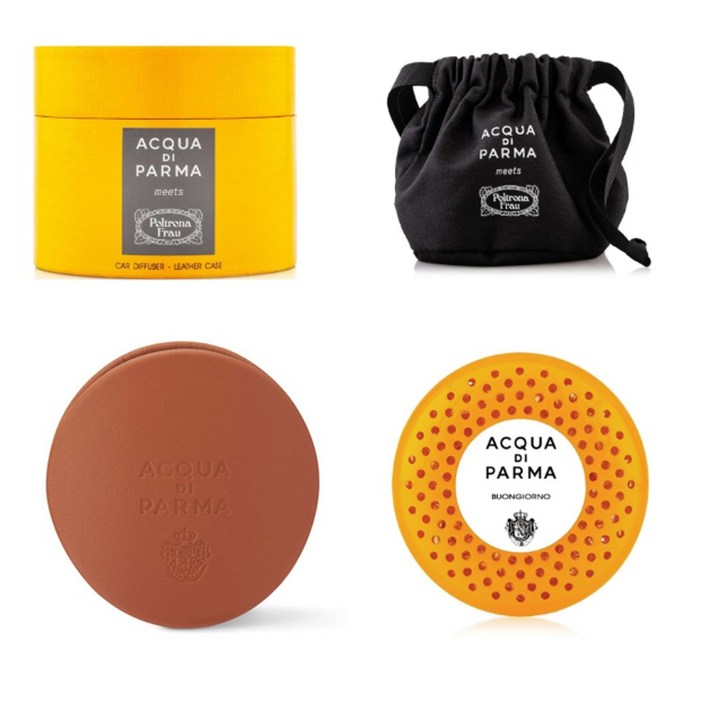 아쿠아디파르마 차량방향제 브라운 케이스 세트, 브라운케이스 본조르노, 1세트