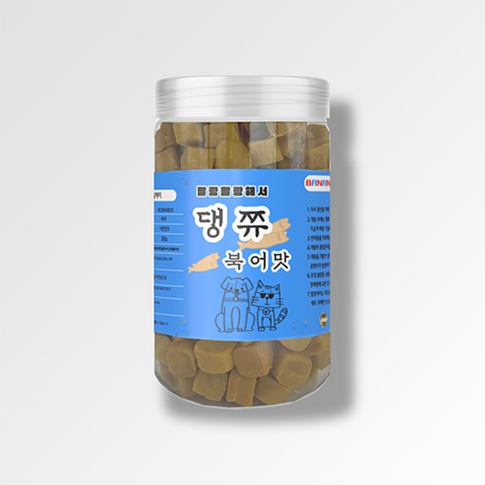 댕쮸 강아지 말랑말랑 져키 간식 대용량, 1개, 200g, 황태맛