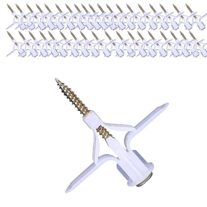 석고보드 팽창나사 동공앙카 날개형 50개 나사