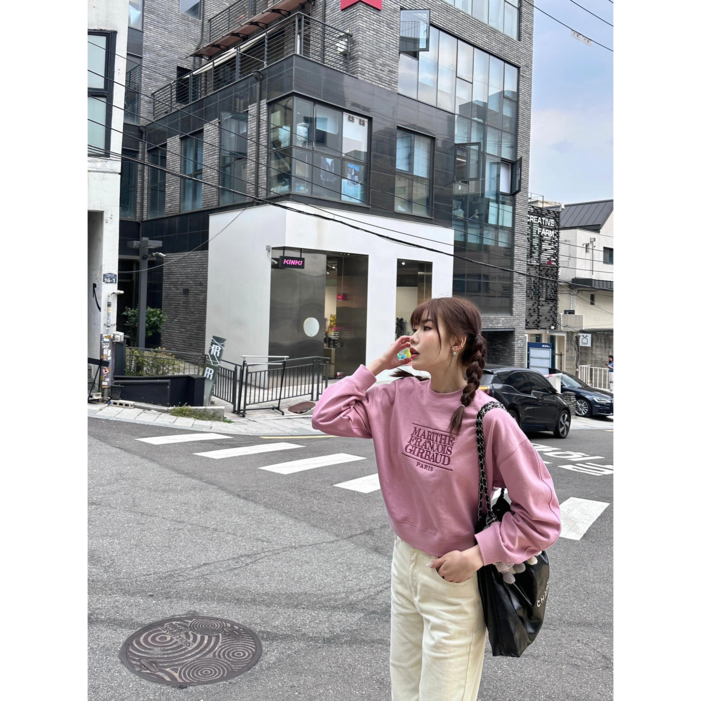 마리떼 프랑소와 저버 CLASSIC LOGO SWEATSHIRT oatmeal 마리떼 프랑소와 저버 CLASSIC LOGO SWEATSHIRT oatmeal