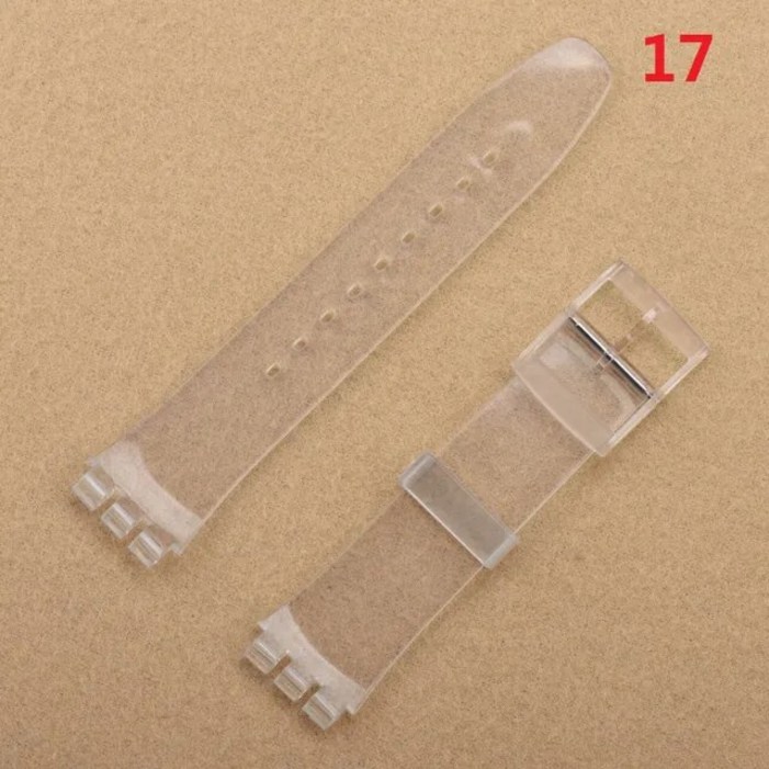 MR NENG 실리콘 시계 밴드 스와치 스트랩 버클용 블랙 고무 16mm 액세서리 17mm 20mm