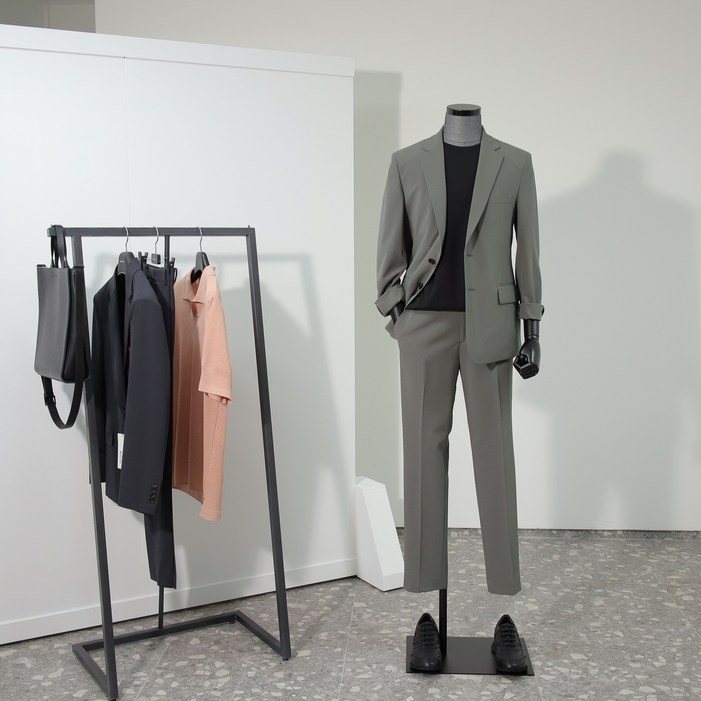 리버클래시 SLIMFIT 시어서커 싱글 셋업수트 카키그레이 LJS26198KH, LJS27198KH