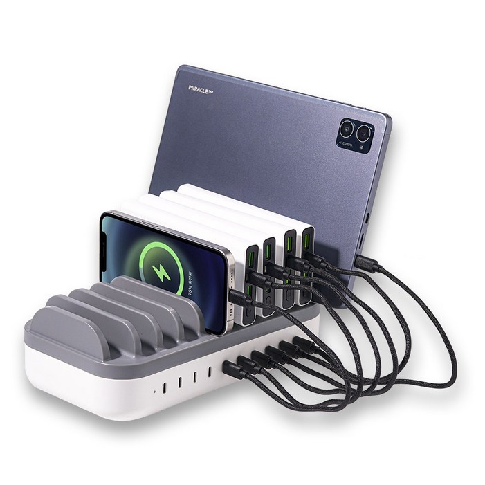 200W ALL C to C타입 10포트 멀티충전기 업소용 고속 충전기, All C to C타입 200W 10포트 충전기, 1개