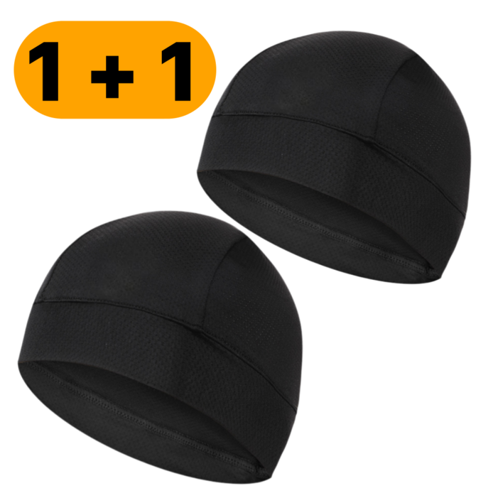 정말 시원한 자전거 오토바이 헬멧 속 쪽모자 땀 흡수 모자 이너캡 여름 냉감 매쉬 소재 11 2개 한세트, 블랙black 2개