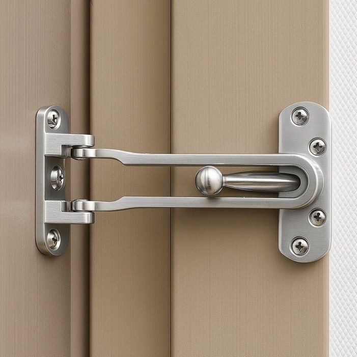 미로나 보안강화 간편개폐 현관 잠금장치, 단일 색상, 1개