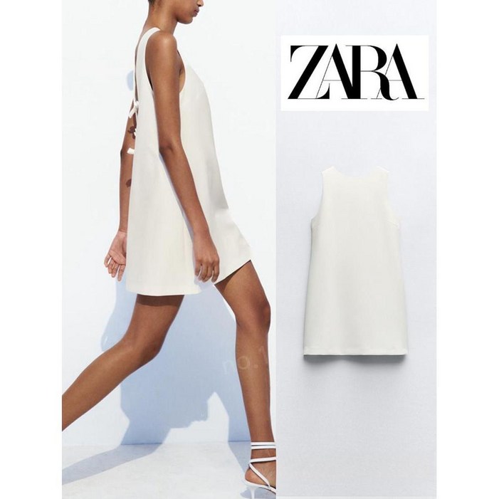 자라 리본 화이트 원피스 ZARA