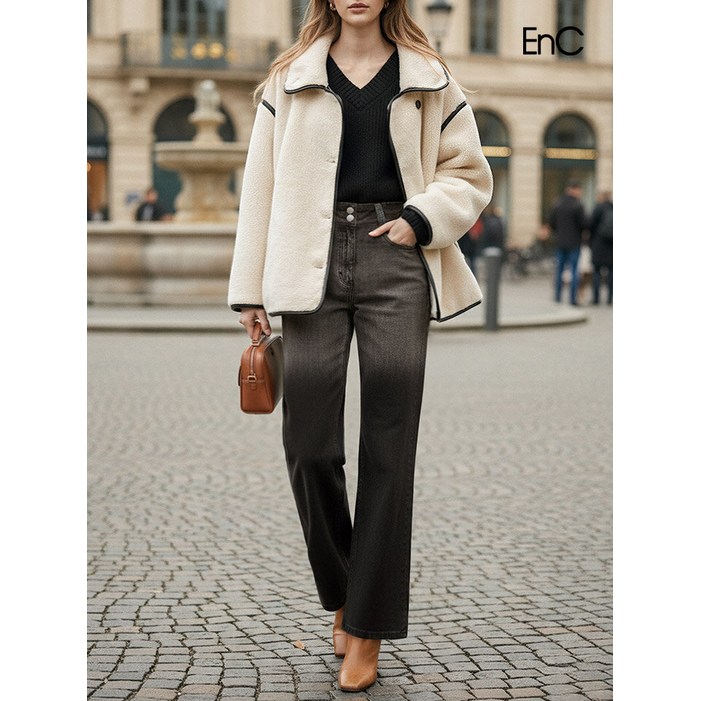 ENC블랙 워싱 데님팬츠 ENTJ33901C