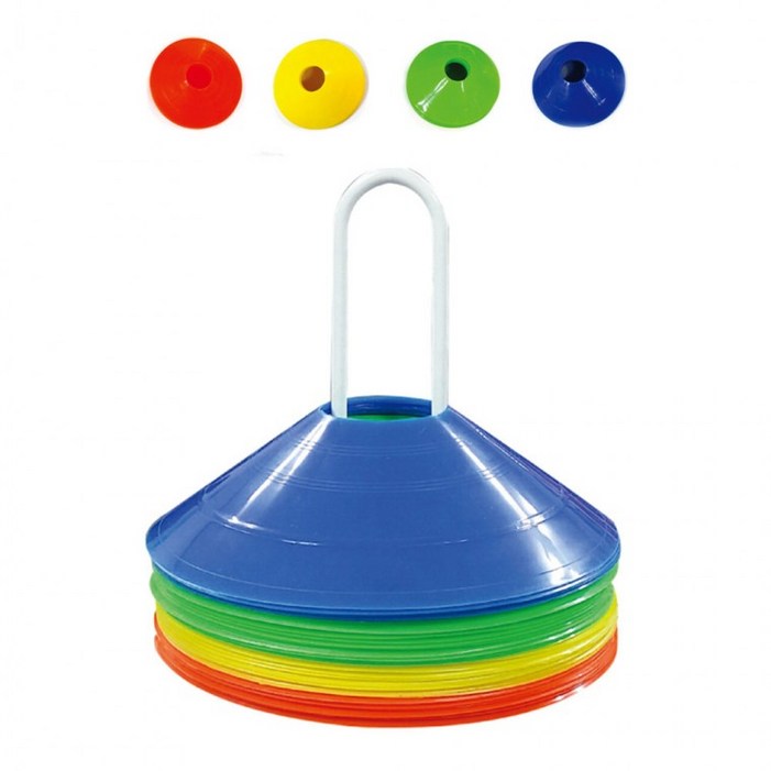 IW 칼라 접시콘 40개입 연질 플라스틱 트레이닝 훈련용품, 상세페이지 참조, 1개