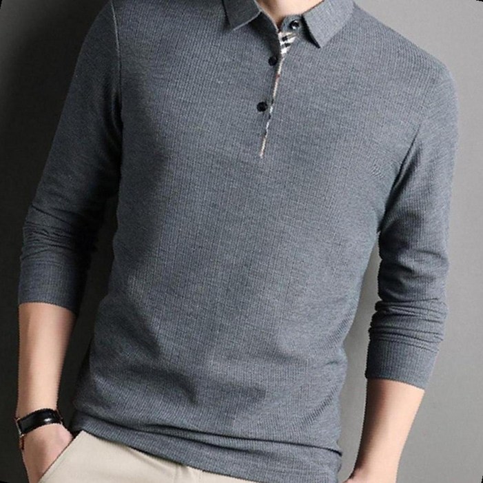 남성 골프티 카라티 와플 직조 카라형 반팔상의 간절기 운동복 통기성 땀배출 댄디스타일