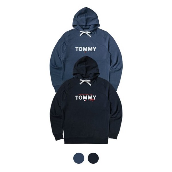 타미힐피거 남성 여성 그래픽 후드티 티셔츠