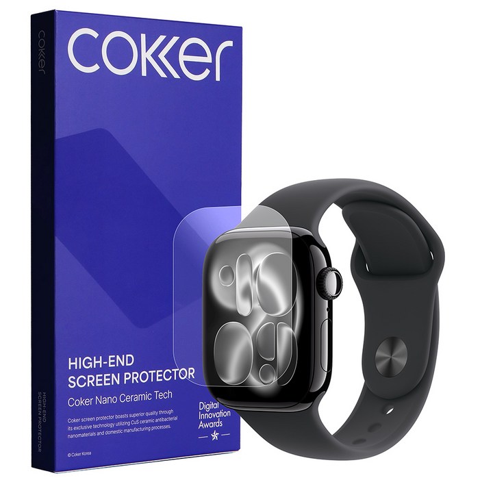 코커 자가복원 애플워치 EPU 액정보호필름, 2개, 투명