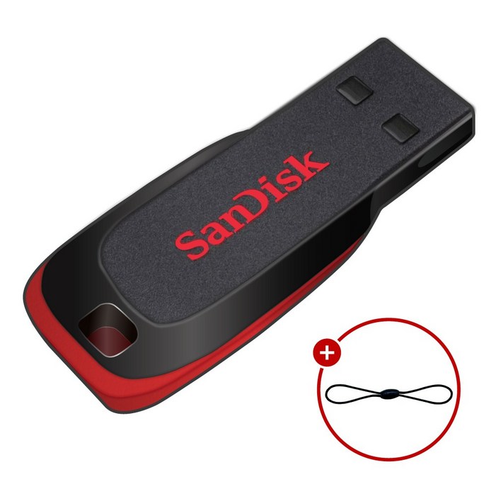 샌디스크 Cruzer Blade 크루저 블레이드 USB 2.0 SDCZ50  USB 고리줄