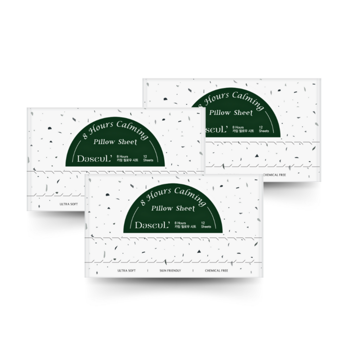 다슬 카밍 필로우 시트 저자극 민감피부 진정 무자극 무독성 비건 일회용 베개 커버 데일리커버 12매