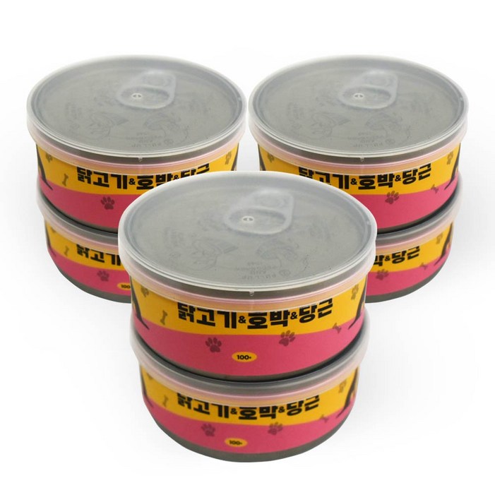 11박스강아지 습식 사료 캔 통조림 간식 닭가슴살 호박 당근, 100g, 24개, 동일상품