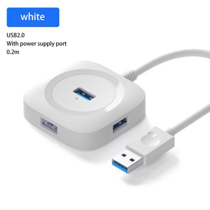멀티 포트 USB 2.0 도킹 스테이션, PC 노트북용 USB 데이터 변속기 어댑터, 4 in 1 USB 허브 3 0 USB 3.0