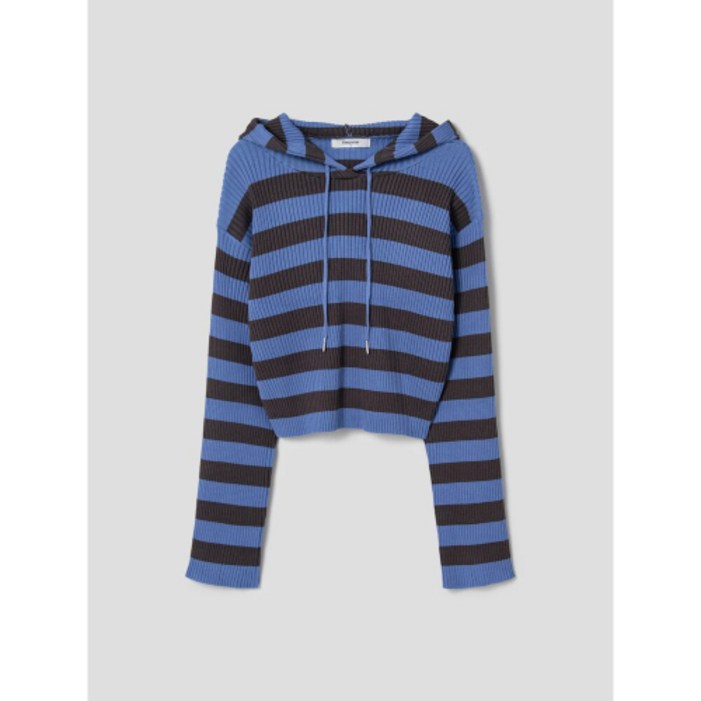 에잇세컨즈 티셔츠 8SECONDS 볼드 스트라이프 풀오버 블루 PCW626 SYF554 티