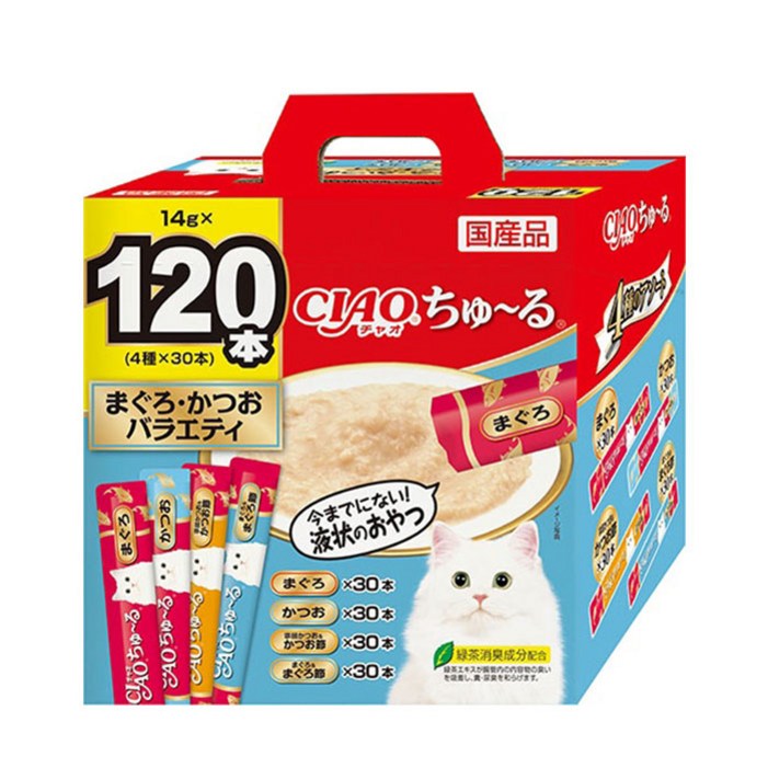 챠오츄르 고양이 버라이어티 짜먹는 간식 120p