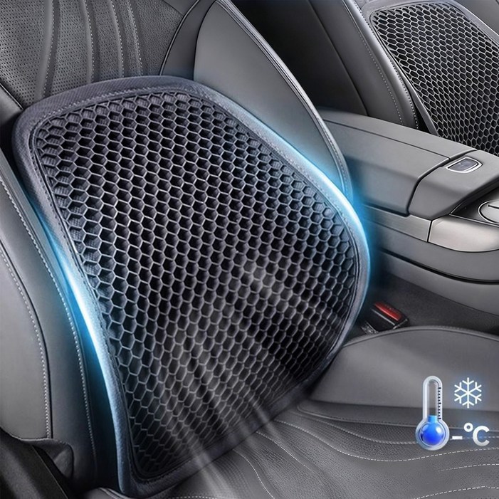 Flyaiku 차량용 허리쿠션  TPE 메쉬 허리 등받이 쿠션 인체공학적 설계 쾌적 통기