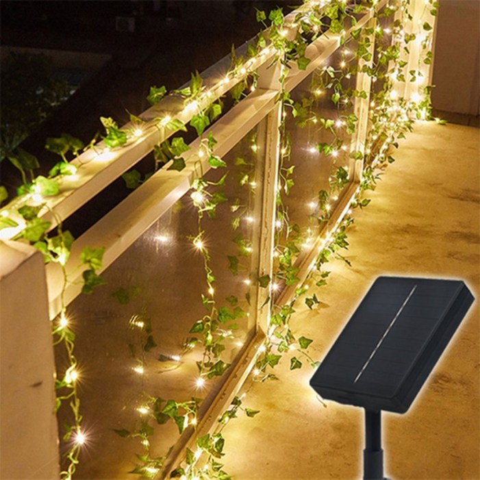 우리상회 태양광 LED 넝쿨 나뭇잎 전구 10M 크리스마스조명
