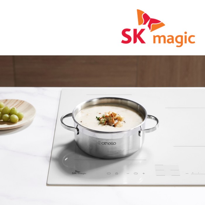 [전국무료설치] SK매직 3구 올파워 전기렌지 유로케라 세라믹 상판 클라우디 화이트 인덕션 전기레인지