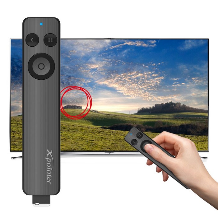 레이저포인터 스마트 이미지 무선 마우스 프리젠터, XPM170Y, 블랙