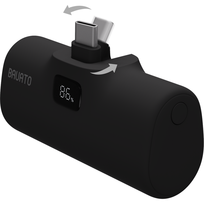 바우아토 단자 접이식 PD 20W 고속 충전 미니 일체형 도킹형 보조배터리 5000mAh 바우아토 단자 접이식 PD 20W 고속 충전 미니 일체형 도킹형 보조배터리 5000mAh