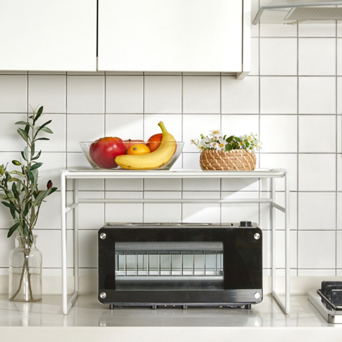 데코 토스트랙 주방정리 토스터랙 발뮤다겸용 선반 거치대 키친랙 2size