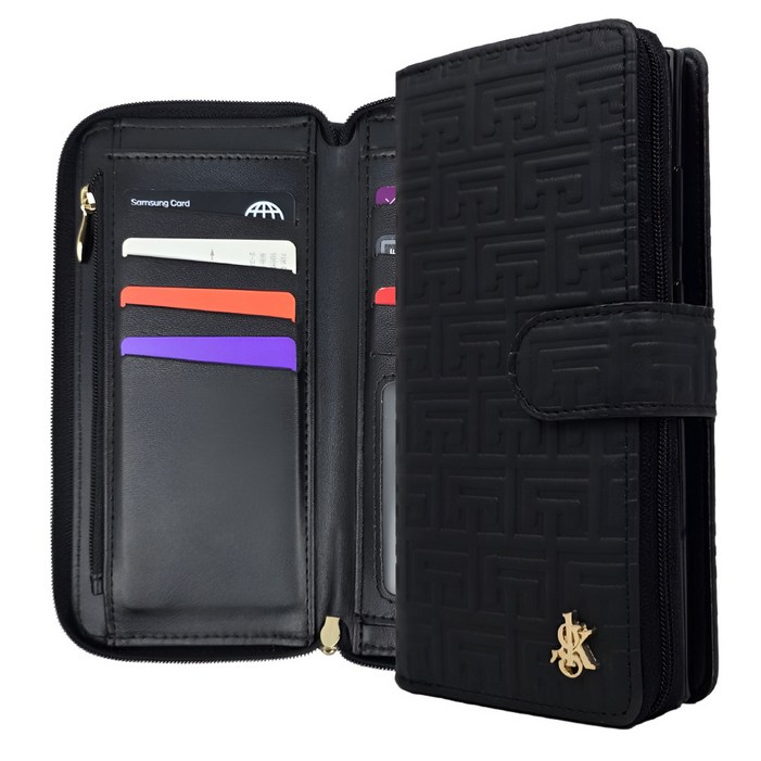 갤럭시 S20 플러스 지갑 케이스 가죽 패턴 지퍼 월렛 벨르 휴대폰 다이어리